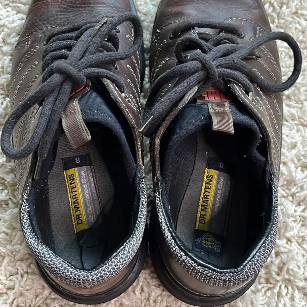 Dr. Martens Vintage Brown Lace-up Shoes Made in England AW004 Mens Size 8